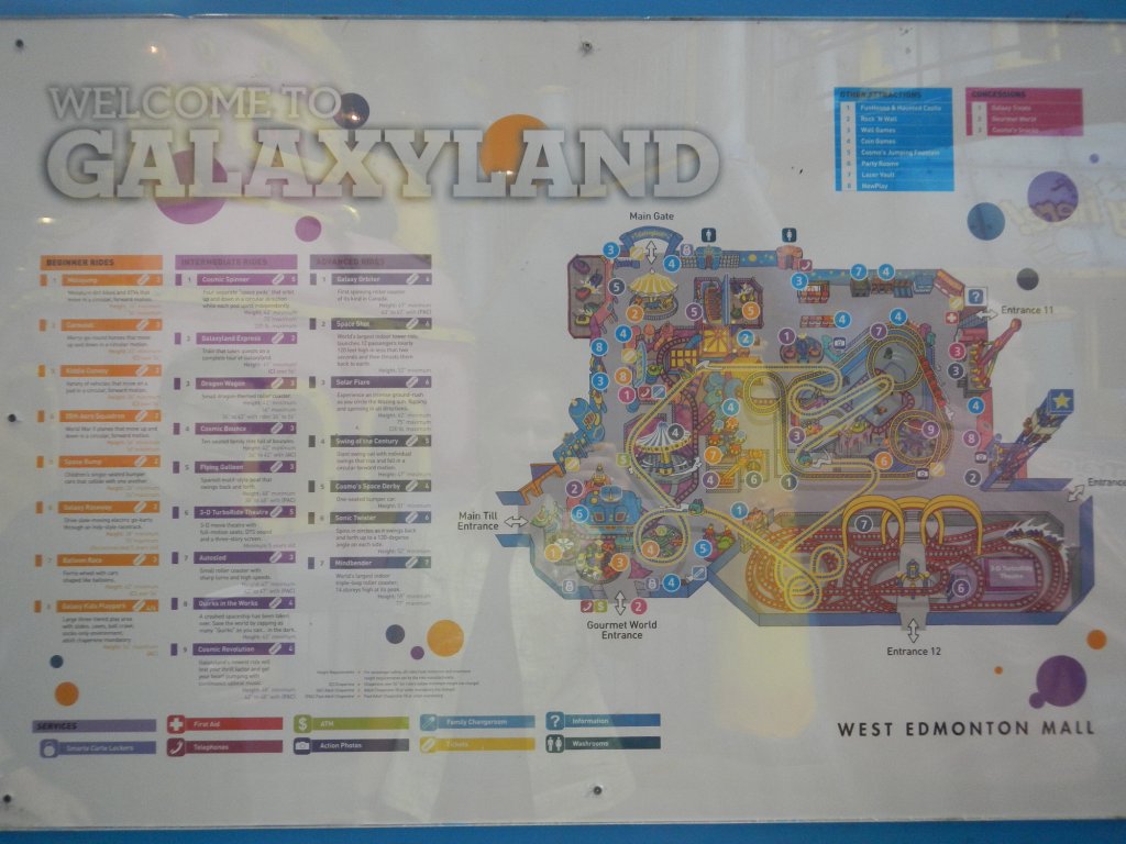 Lageplan des Freizeitparks